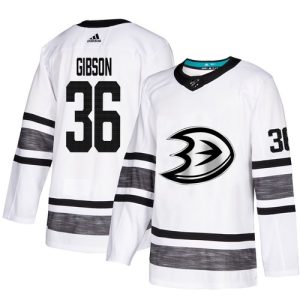 Anaheim Ducks Trikot #36 John Gibson Weiß 2019 All-Star Stitched